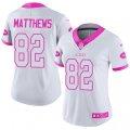 Women's Nike New York Jets #82 Rishard Matthews Limited White Pink Rush Fashion NFL Jersey