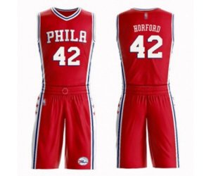 Philadelphia 76ers #42 Al Horford Swingman Red Basketball Suit Jersey Statement Edition