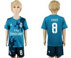 2017-18 Real Madrid 8 KROOS Third Away Youth Soccer Jersey