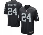 Oakland Raiders #24 Charles Woodson Game Black Team Color Football Jersey