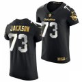 Miami Dolphins #73 Austin Jackson Nike Black Elite Golden Edition Jersey