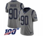 Los Angeles Rams #90 Michael Brockers Limited Gray Inverted Legend 100th Season Football Jersey