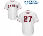 Los Angeles Angels of Anaheim #27 Mike Trout Replica White Home Cool Base Baseball Jersey