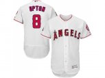 Los Angeles Angels Of Anaheim #8 Justin Upton White Flexbase Authentic Collection Stitched Baseball Jersey