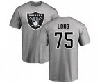 Oakland Raiders #75 Howie Long Ash Name & Number Logo T-Shirt