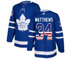 Toronto Maple Leafs #34 Auston Matthews Authentic Royal Blue USA Flag Fashion NHL Jersey