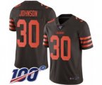 Cleveland Browns #30 D'Ernest Johnson Limited Brown Rush Vapor Untouchable 100th Season Football Jersey