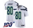 Seattle Seahawks #80 Steve Largent White Vapor Untouchable Limited Player 100th Season Football Jersey