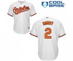 Baltimore Orioles #2 J.J. Hardy Replica White Home Cool Base Baseball Jersey