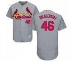 St. Louis Cardinals #46 Paul Goldschmidt Grey Road Flex Base Authentic Collection Baseball Jersey