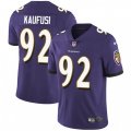 Baltimore Ravens #92 Bronson Kaufusi Purple Team Color Vapor Untouchable Limited Player NFL Jersey