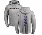 Baltimore Ravens #68 Matt Skura Ash Backer Pullover Hoodie