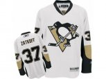 Reebok Pittsburgh Penguins #37 Jeff Zatkoff Premier White Away NHL Jersey