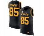 Pittsburgh Steelers #85 Xavier Grimble Limited Black Rush Player Name & Number Tank Top Football Jersey