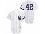New York Yankees #42 Mariano Rivera Authentic White Throwback MLB Jersey
