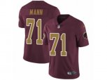 Washington Redskins #71 Charles Mann Vapor Untouchable Limited Burgundy Red Gold Number Alternate 80TH Anniversary NFL Jersey