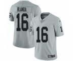 Oakland Raiders #16 George Blanda Limited Silver Inverted Legend Football Jersey