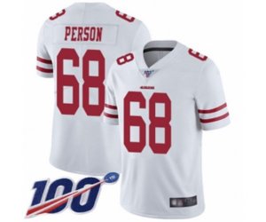 San Francisco 49ers #68 Mike Person White Vapor Untouchable Limited Player 100th Season Football Jersey