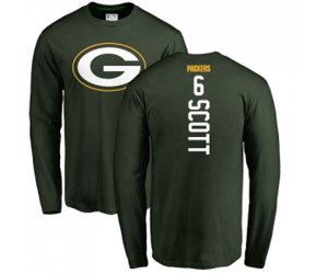 Green Bay Packers #6 JK Scott Green Backer Long Sleeve T-Shirt