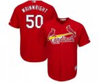 St. Louis Cardinals #50 Adam Wainwright Replica Red Cool Base Baseball Jersey