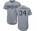 San Diego Padres #34 Craig Stammen Authentic Grey Road Cool Base MLB Jersey