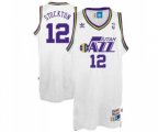 Utah Jazz #12 John Stockton Swingman White Throwback Basketball Jerseys