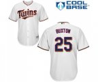 Minnesota Twins #25 Byron Buxton Replica White Home Cool Base Baseball Jersey