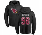 Arizona Cardinals #98 Corey Peters Black Name & Number Logo Pullover Hoodie