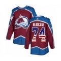 Colorado Avalanche #74 Alex Beaucage Authentic Burgundy Red USA Flag Fashion Hockey Jersey