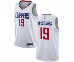 Los Angeles Clippers #19 Rodney McGruder Authentic White Basketball Jersey - Association Edition