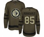 Winnipeg Jets #85 Mathieu Perreault Premier Green Salute to Service NHL Jersey