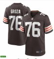 Cleveland Browns Retired Player #76 Lou Groza Nike Brown Home Vapor Limited Jersey