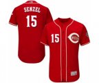Cincinnati Reds #15 Nick Senzel Red Alternate Flex Base Authentic Collection Baseball Jersey