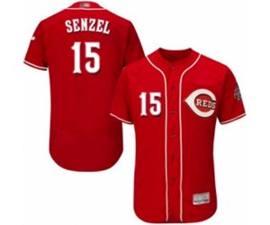 Cincinnati Reds #15 Nick Senzel Red Alternate Flex Base Authentic Collection Baseball Jersey