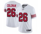 San Francisco 49ers #26 Tevin Coleman Limited White Rush Vapor Untouchable Football Jersey