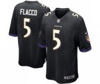Baltimore Ravens #5 Joe Flacco Game Black Alternate Football Jersey