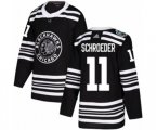 Chicago Blackhawks #11 Jordan Schroeder Authentic Black 2019 Winter Classic NHL Jersey