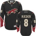 Arizona Coyotes #8 Tobias Rieder Authentic Black Third NHL Jersey