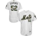 New York Mets #52 Yoenis Cespedes Authentic White 2016 Memorial Day Fashion Flex Base MLB Jersey