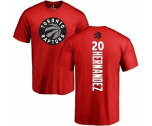 Toronto Raptors #20 Dewan Hernandez Red Backer T-Shirt