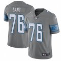Detroit Lions #76 T.J. Lang Limited Steel Rush Vapor Untouchable NFL Jersey