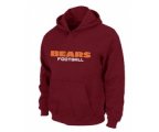 Chicago Bears Authentic font Pullover Hoodie Red