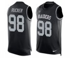 Oakland Raiders #98 Frostee Rucker Limited Black Player Name & Number Tank Top Football Jersey