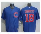 Chicago Cubs #18 Ben Zobrist Blue New Cool Base Stitched Baseball Jersey