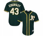 Oakland Athletics #43 Dennis Eckersley Replica Green Alternate 1 Cool Base Baseball Jersey