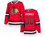 Chicago Blackhawks #00 Clark Griswold Authentic Red Drift Fashion NHL Jersey