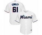 Miami Marlins Adam Conley Replica White Home Cool Base Baseball Player Jersey