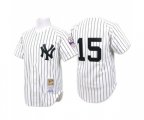 New York Yankees #15 Thurman Munson Replica White Throwback Baseball Jersey