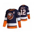 New York Islanders #12 Josh Bailey Navy Blue 2020-21 Reverse Retro Alternate Hockey Jersey