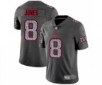 New York Giants #8 Daniel Jones Limited Gray Static Fashion Football Jersey
